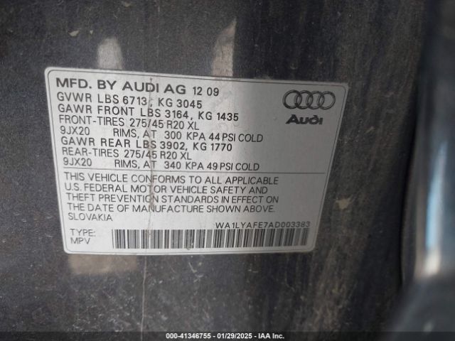 2010 AUDI Q7 WA1LYAFE7AD003383 Photo 8