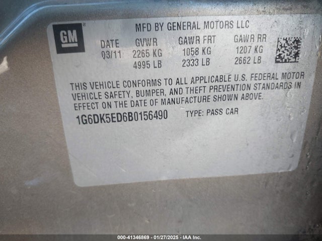 2011 CADILLAC CTS 1G6DK5ED6B0156490 Photo 8