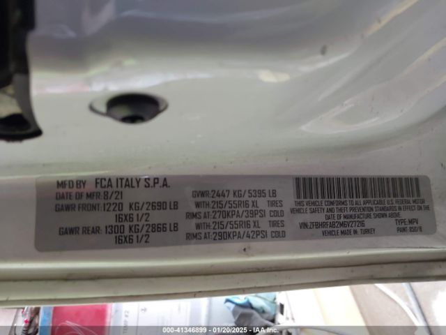 ZFBHRFAB2M6V27216 RAM Promaster City Tradesman