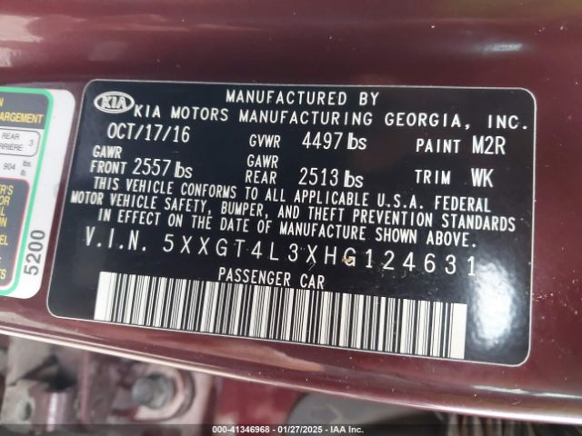 2017 KIA OPTIMA 5XXGT4L3XHG124631 Photo 8