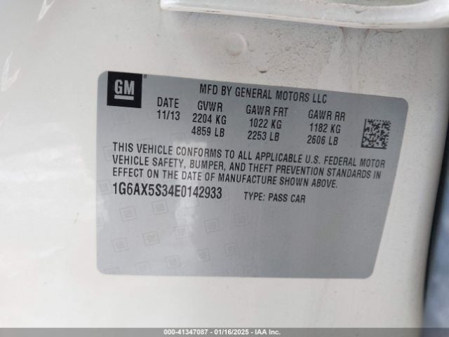1G6AX5S34E0142933 Cadillac CTS LUXURY