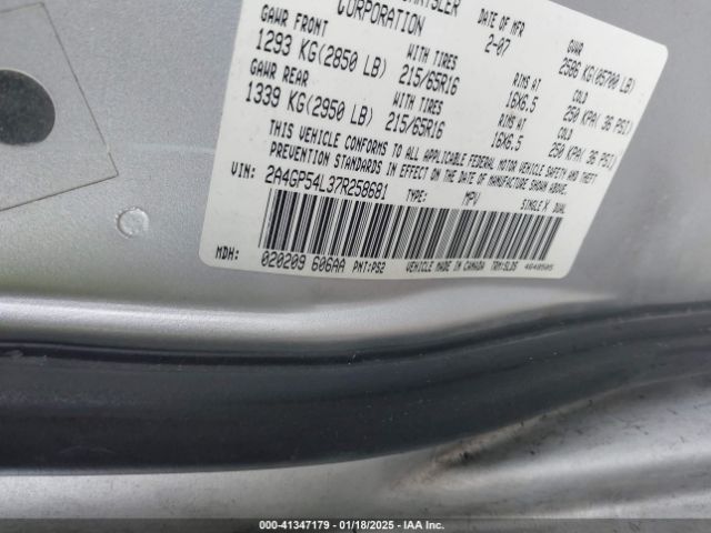 2007 CHRYSLER TOWN & COUNTRY 2A4GP54L37R258681 Photo 8