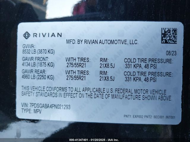 2023 RIVIAN R1S 7PDSGABA4PN021293 Photo 8