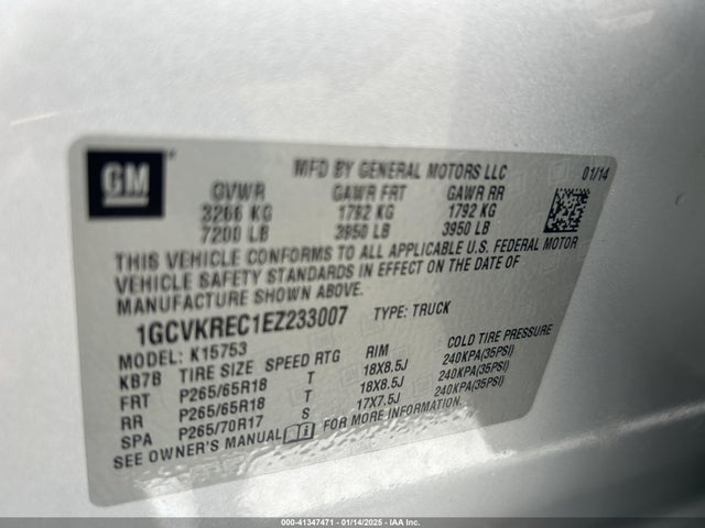 Chevrolet Silverado 1500 2lt 2014 1GCVKREC1EZ233007 Image 9