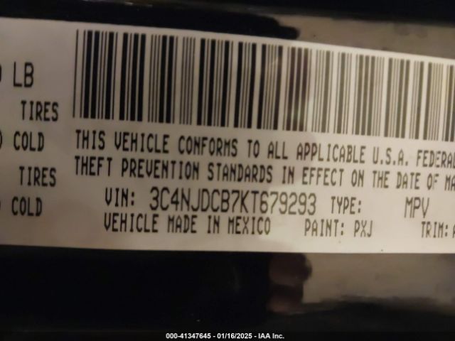 3C4NJDCB7KT679293 Jeep Compass Limited 4x4