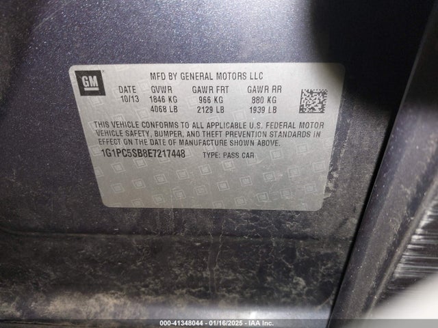 Chevrolet Cruze 1lt Auto 2014 1G1PC5SB8E7217448 Image 9