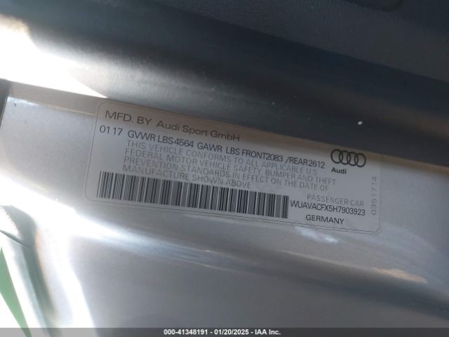 WUAVACFX5H7903923 Audi R8 5.2 V10