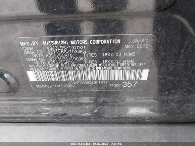 2016 MITSUBISHI OUTLANDER SPORT JA4AP4AW8GZ051417 Photo 8