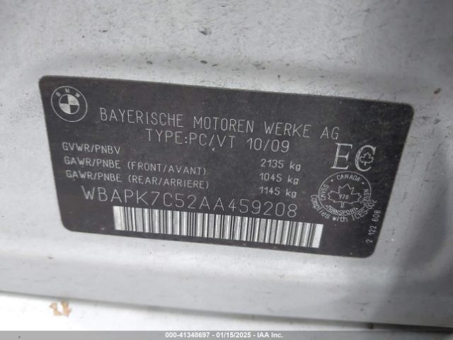 2010 BMW 3 SERIES WBAPK7C52AA459208 Photo 8