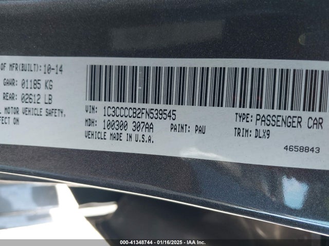 1C3CCCCB2FN539545 Chrysler 200 C