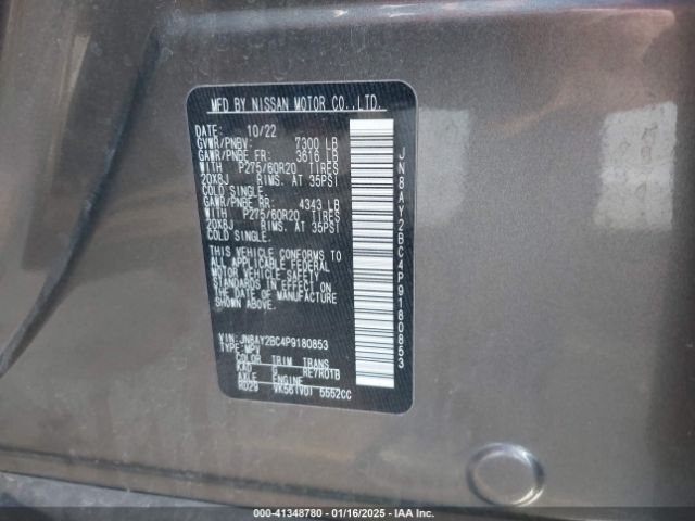 JN8AY2BC4P9180853 Nissan Armada Sl 2wd