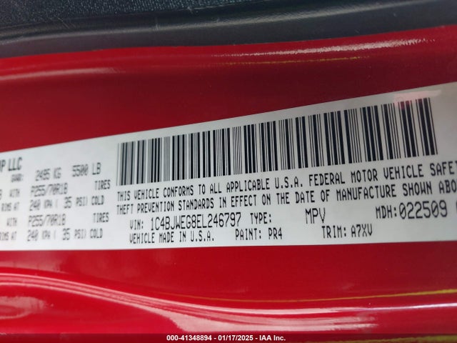 1C4BJWEG8EL246797 Jeep Wrangler Unlimited Sahara