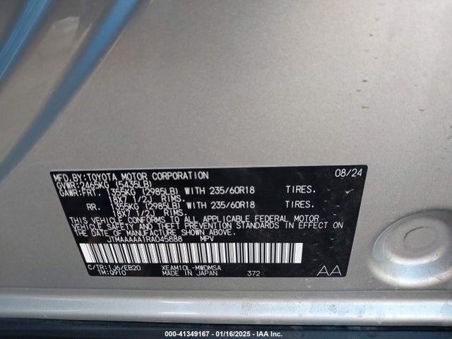 JTMAAAAA1RA045888 Toyota BZ4X XLE