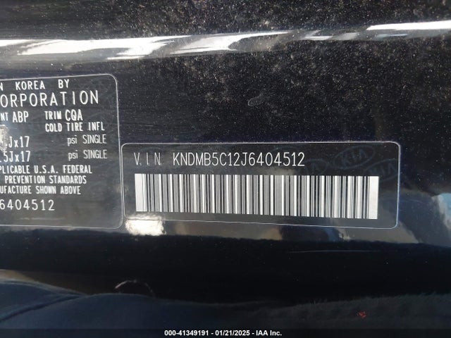 KIA SEDONA LX 2018 KNDMB5C12J6404512 Image 9