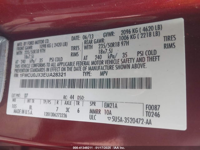 Ford Escape Titanium 2014 1FMCU0JX3EUA28321 Image 9