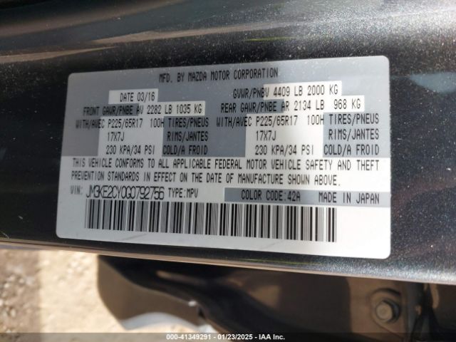 JM3KE2CY0G0792756 Mazda Cx-5 Touring