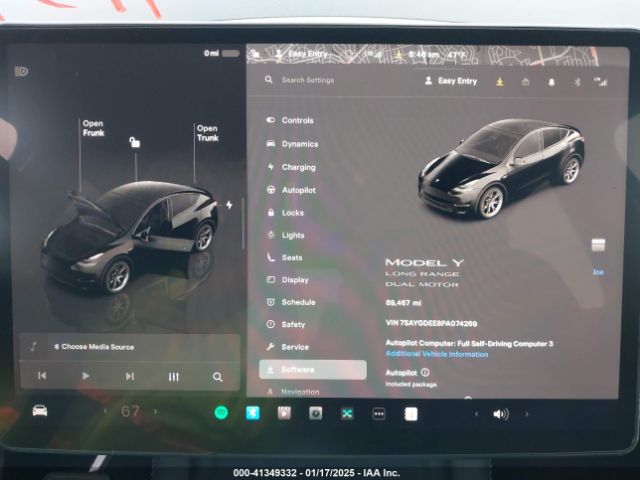 7SAYGDEE8PA074269 Tesla Model Y Awd/long Range Dual Motor All-wheel Drive