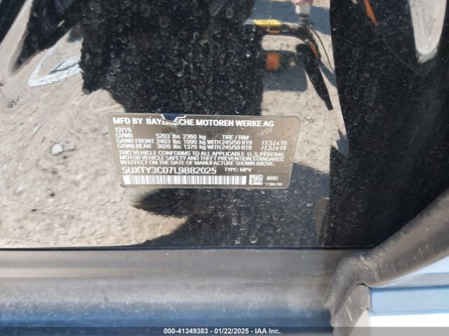 2020 BMW X3 5UXTY3C07L9B82025 Photo 8