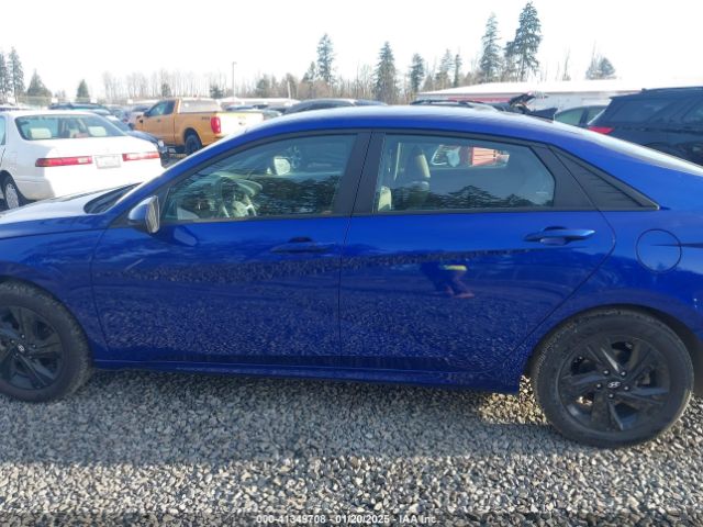 KMHLM4AJ4PU083298 Hyundai Elantra Hybrid Blue