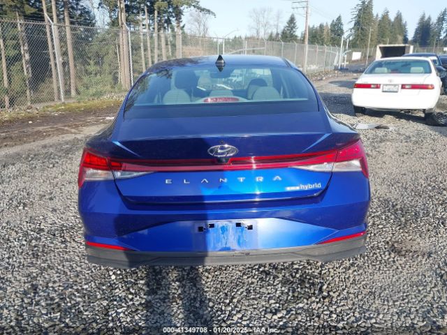 KMHLM4AJ4PU083298 Hyundai Elantra Hybrid Blue