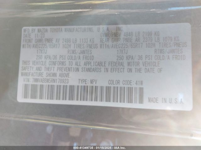 7MMVABBM5RN178923 Mazda Cx-50 2.5 S Preferred
