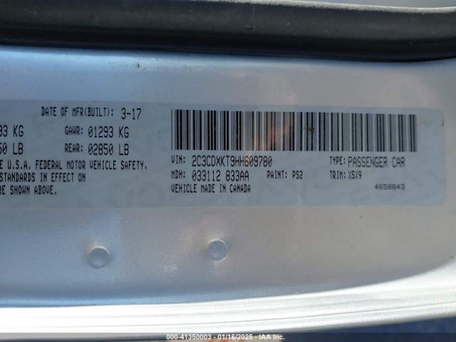 2C3CDXKT9HH609780 Dodge Charger Police Awd