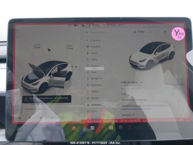 7SAYGAEE7SF261965 Tesla Model Y Long Range Dual Motor All-wheel Drive