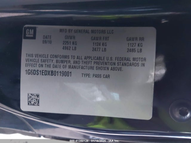 2011 CADILLAC CTS 1G6DS1EDXB0119001 Photo 8