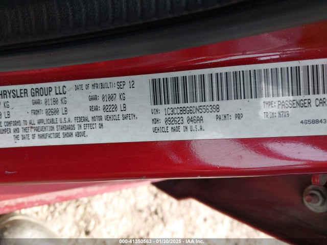 Продажа на аукционе авто 2013 Chrysler 200 Touring, vin: 1C3CCBBG6DN556398, номер лота: 41350563