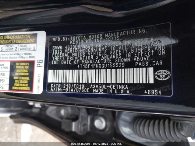 4T1BF1FKXGU155529 Toyota CAMRY LE