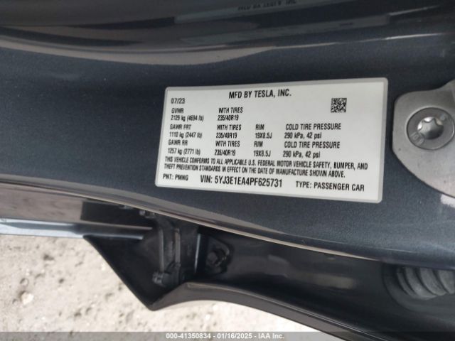 5YJ3E1EA4PF625731 Tesla Model 3 Rear-wheel Drive