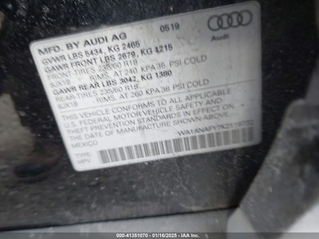 2019 AUDI Q5 WA1ANAFY7K2119772 Photo 8