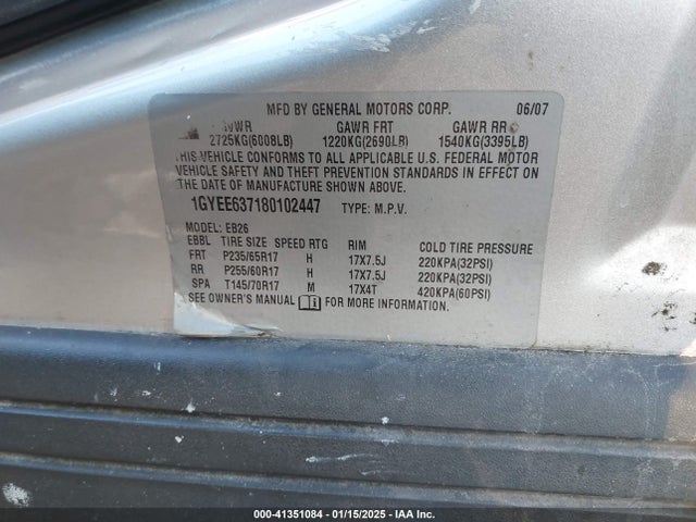 2008 CADILLAC SRX 1GYEE637180102447 Photo 8