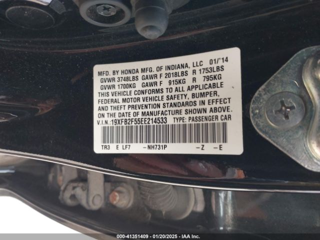 19XFB2F55EE214533 Honda Civic Lx