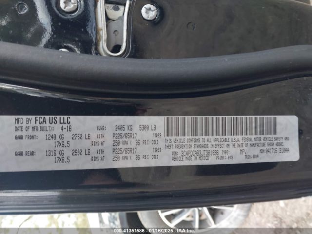3C4PDCAB3JT381836 Dodge JOURNEY SE