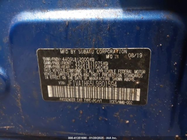 JF1VA1H65L9801594 Subaru Wrx Limited