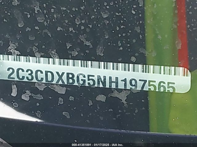 2C3CDXBG5NH197565 Dodge Charger Sxt Rwd