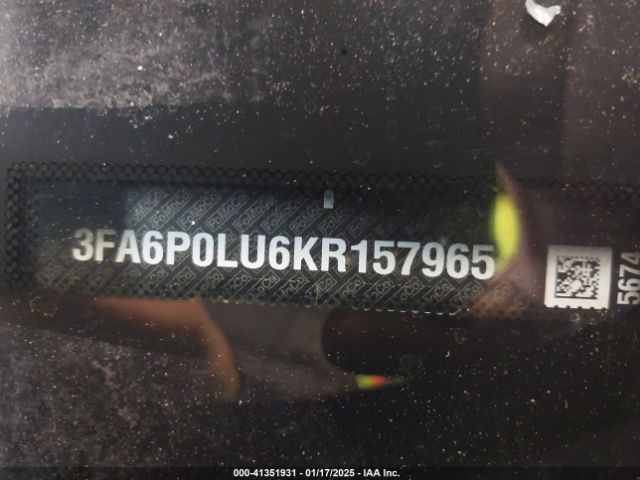 3FA6P0LU6KR157965 Ford Fusion Hybrid Se