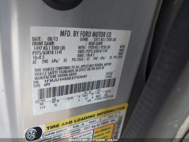 1FMJU1H55EEF03043 Ford Expedition Xlt