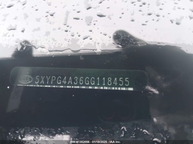 5XYPG4A36GG118455 KIA Sorento 2.4l Lx