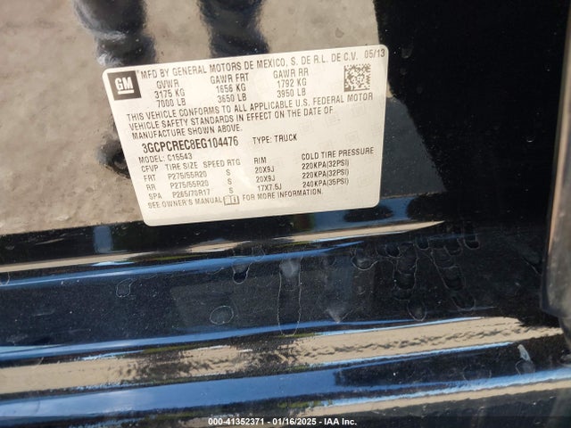 3GCPCREC8EG104476 Chevrolet Silverado 1500 1lt