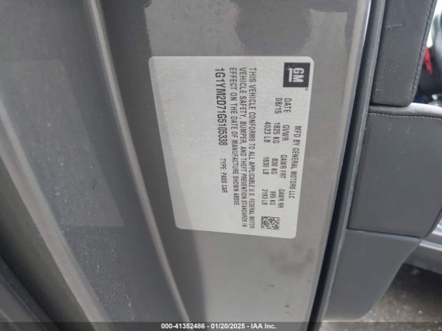 1G1YM2D71G5105338 Chevrolet Corvette Stingray Z51