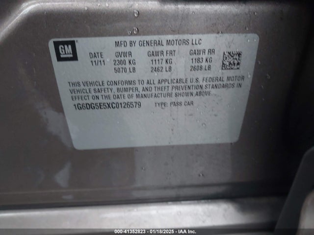 2012 CADILLAC CTS 1G6DG5E5XC0126579 Photo 8