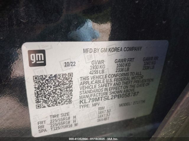 KL79MTSL2PB058787 Chevrolet Trailblazer Fwd Rs