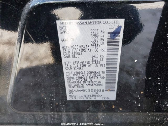 5N1AL0MM0FC503636 Infiniti QX60