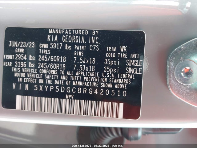 5XYP5DGC8RG420510 KIA Telluride Sx X-pro