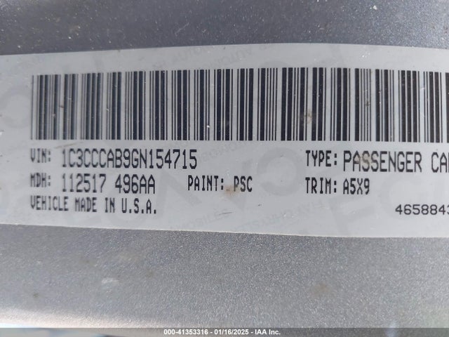 Chrysler 200 Limited 2016 1C3CCCAB9GN154715 Image 9