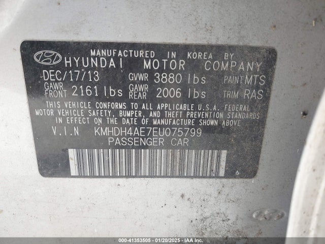 Hyundai ELANTRA SE 2014 KMHDH4AE7EU075799 Image 9