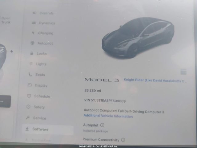 5YJ3E1EA8PF509089 Tesla Model 3 Rear-wheel Drive
