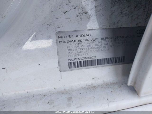 WAUAFAFLXFN028021 Audi A4 2.0t Premium